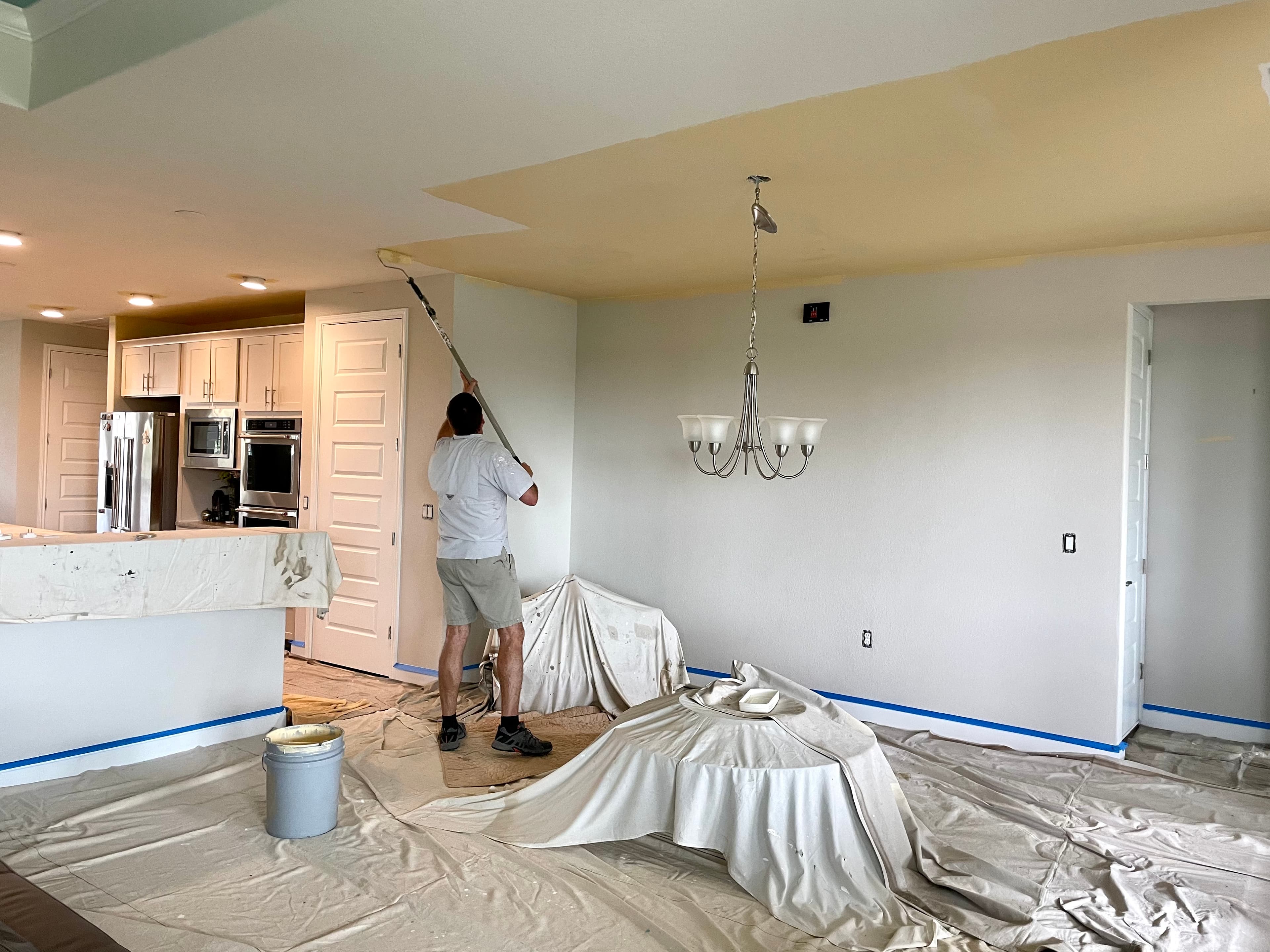 Kevin painting ceiling